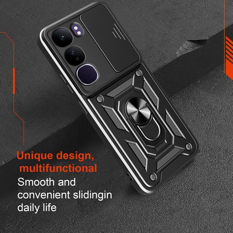 Phone Case for VIVO V40 Lite (4G/5G) with Sliding Camera Cover Shockproof Bumper Protection