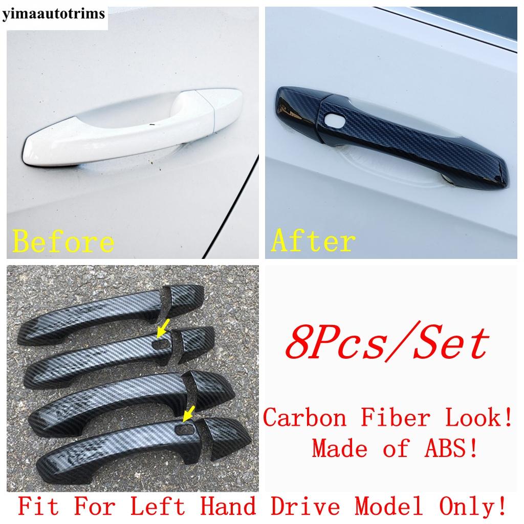 For VW Volkswagen Golf 7 7.5 MK7 2014 - ABS / Chrome Carbon Fiber Car Door Handle Bowl Cover Kit Trim Exterior Accessories