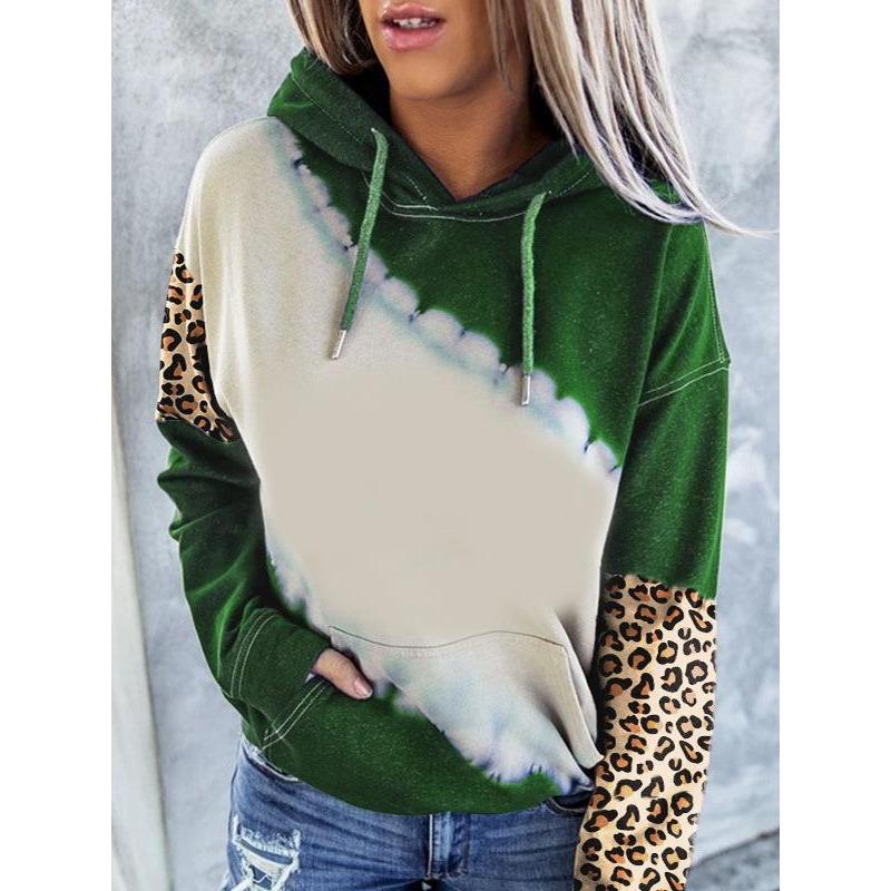 Jaro Podzim Barevně blokovaná Tištěná 3D Módní Ležérní Mikina s kapucí Mikiny a Mikiny (Ženy)