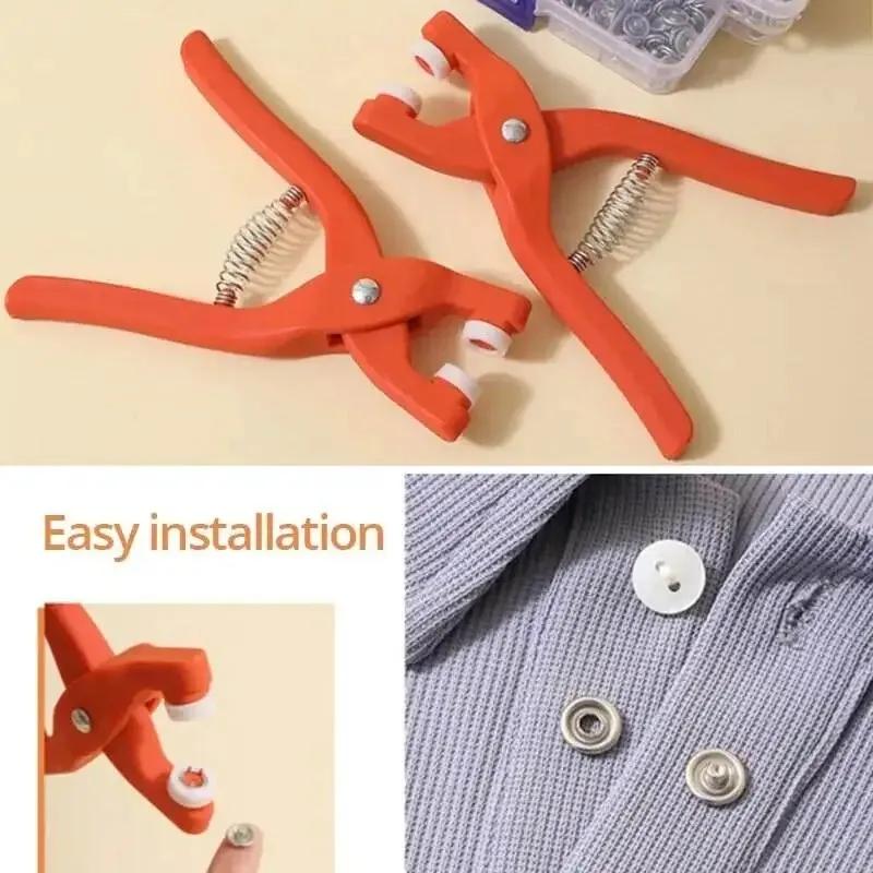 Plier Tool 50pcs Metal Snap Button Thickened Snap Fastener Kit Diy Craft Supplies for Installing Clothes Bag Sewing Accessories