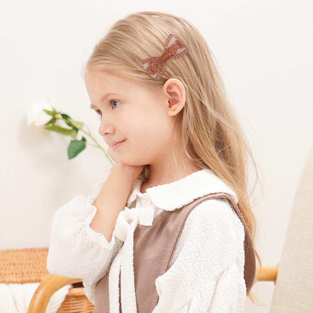 40pcs Lace Embroidery Bow Hair Clip Random Solid Hair Pin Retro Elegant Headband with Clips Girls Kid Hair Accessories Gift