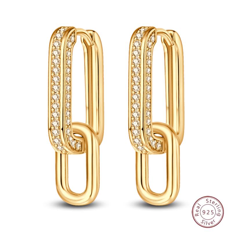 925 Ayar Burgu Halka Küpeler Minimalist Altın Yuvarlak Moda Zirkon Tokalı Düğün Takısı Kadınlar İçin Hediye