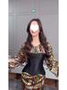 European and American Style Long-Sleeve Waist-Tie Summer Dress