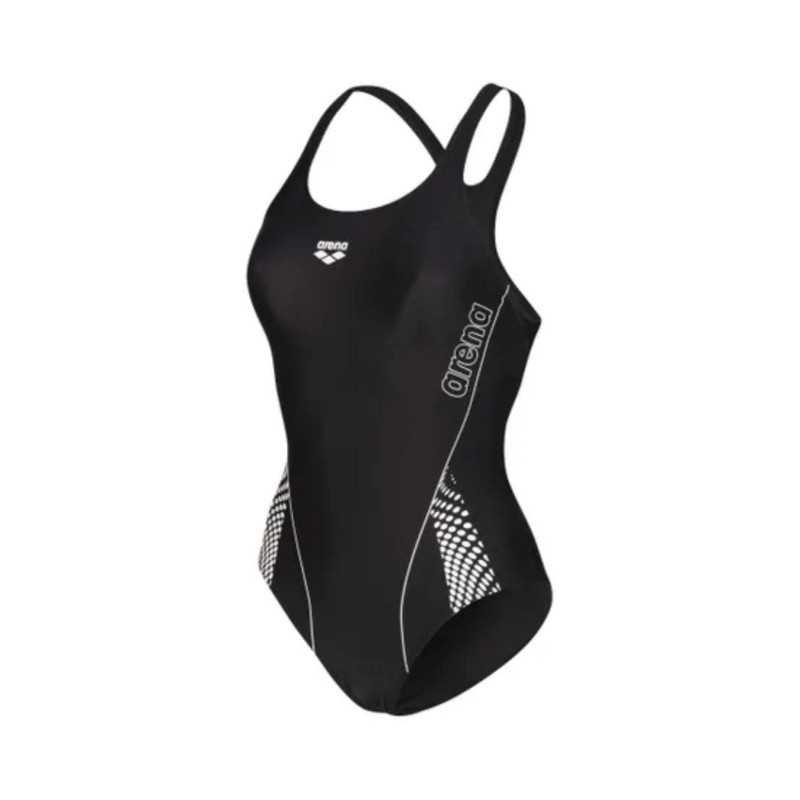 Arena Pro Graphic One-Piece Swimsuit Chlorine Resistant Black