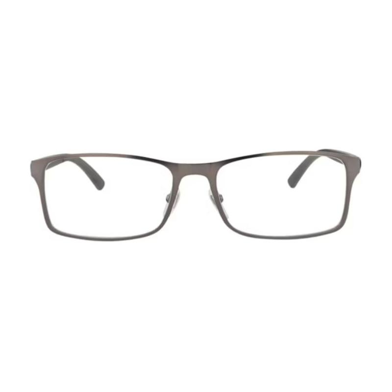 Gucci Logo Rectangular Optical Frame Unisex Couple Style Ruthenium Green