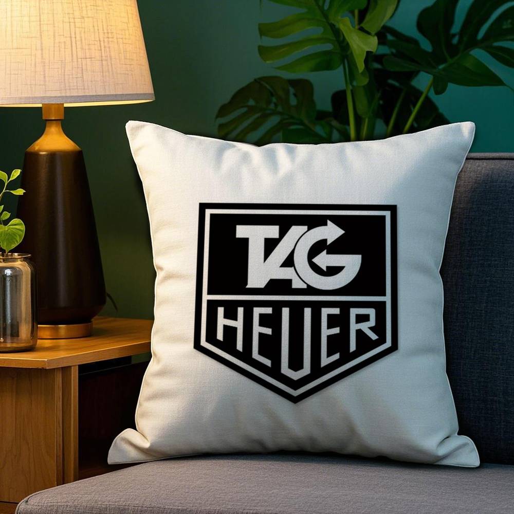 Watch Brand TTag Heuer Pillow Case Plush Fabric Soft Double Sided Print Sofa Cushion Cover Throw Pillow Covers