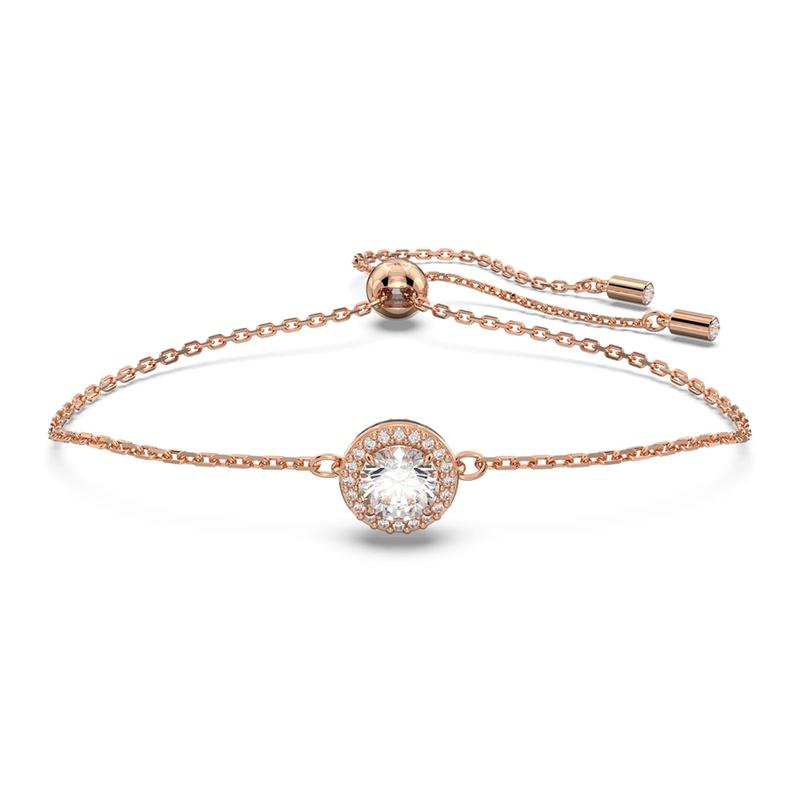 Swarovski Constella Round Cut Pavé Rose Gold Tone Plated Bracelet Women s Rose Gold 5636273 золотой