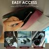 Car Visor Sunglasses Leather Car Glasses Holder Visor Accessory Glasses Holder Glasses Storage Box Holder, Clip, (Red)