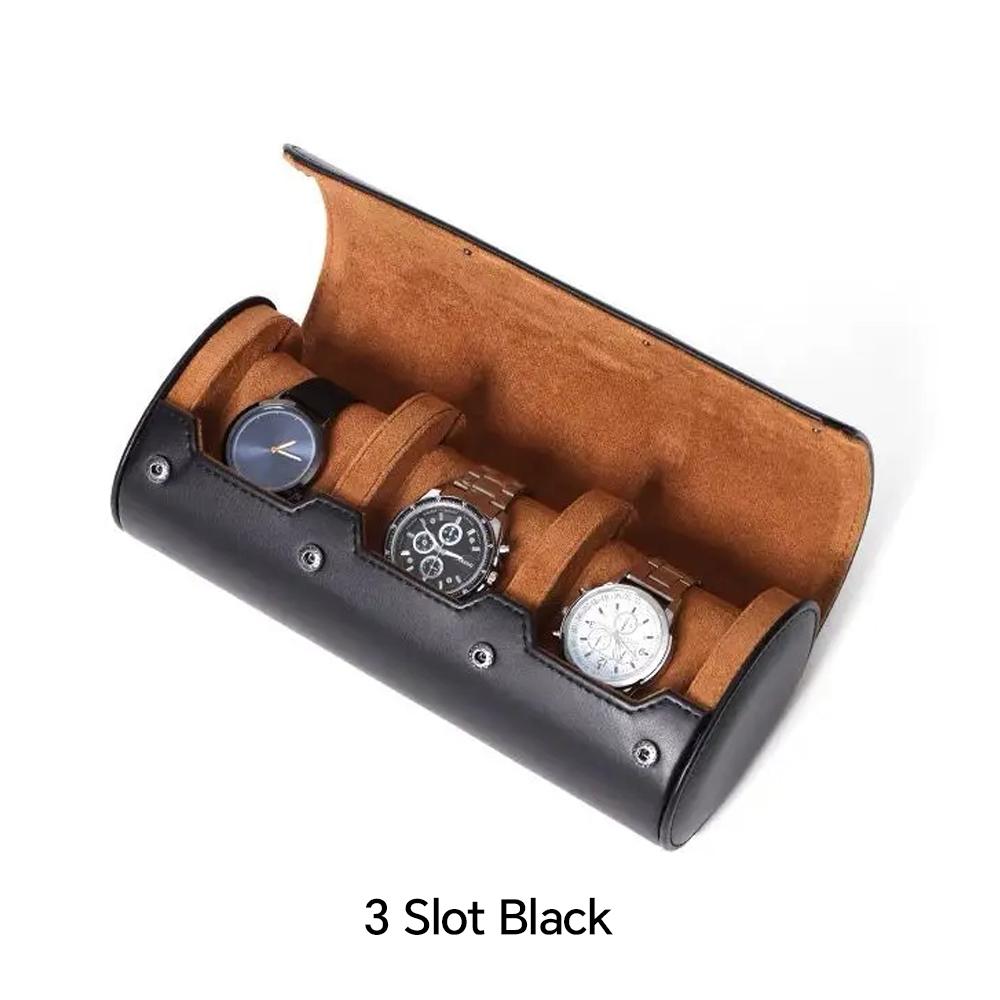 Watch Roll Travel Case Watch Box Organizer for Men with 1/2/3 Slots Watch Display Storage Portable Watch Rolls PU Leather Cases