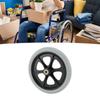 2 PCS Wheelchair Wheels Replacement 8 Inch PU Solid Metal Bead Bearing Electric Wheelchair Wheels Gray
