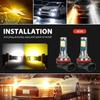 2 Pcs H8 H11 H16 Dual Color Car Led Fog Lamp Bulbs White/amber Yellow Driving Drl Lights Ip65