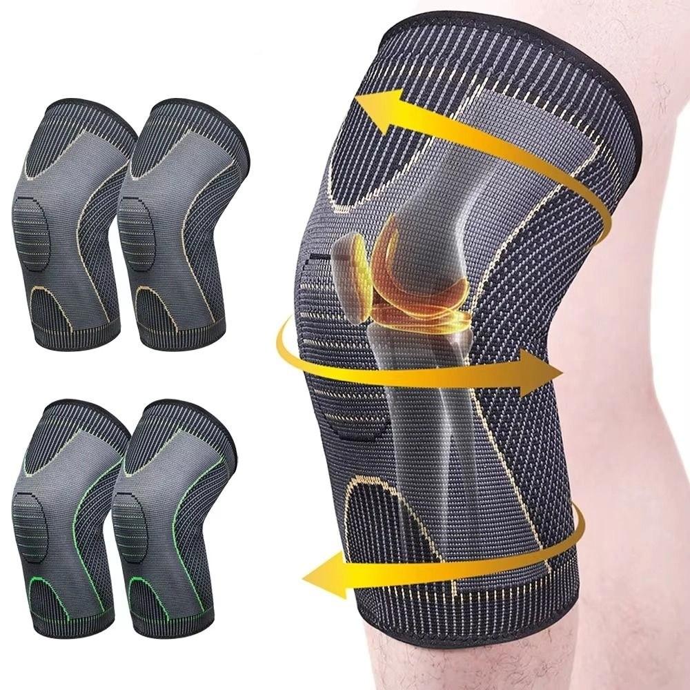 Breathable Running Knee Brace Fiber Badminton Knee Brace Patella Protect Band  Outdoor Sports