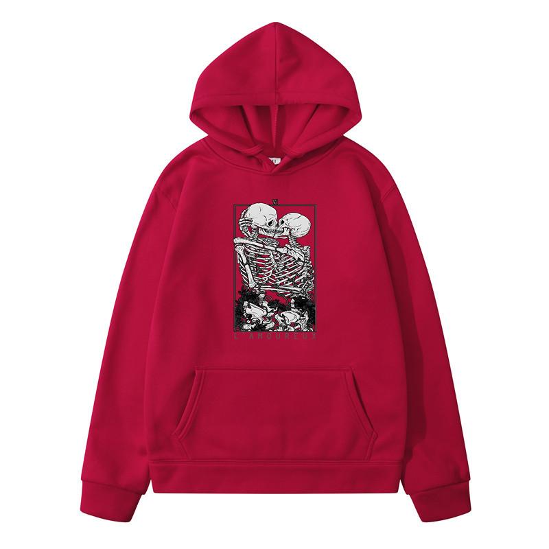 Hodeskalleklem mønster trykt herreklær herregenser herre vintergenser Nytt i sweatshirts herre hettegenser mote uformelt