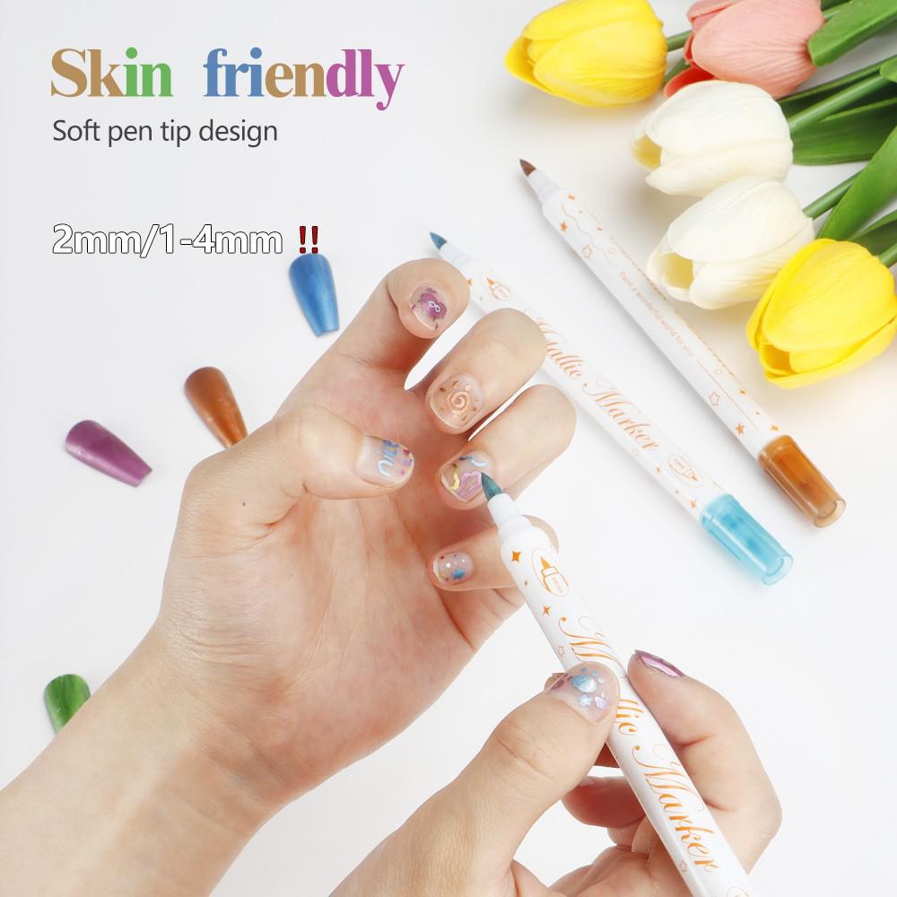 Cross-border Hot Selling Soft Tip Fine Tip DIY Nail Art Graffiti Acrylic Paint Pen