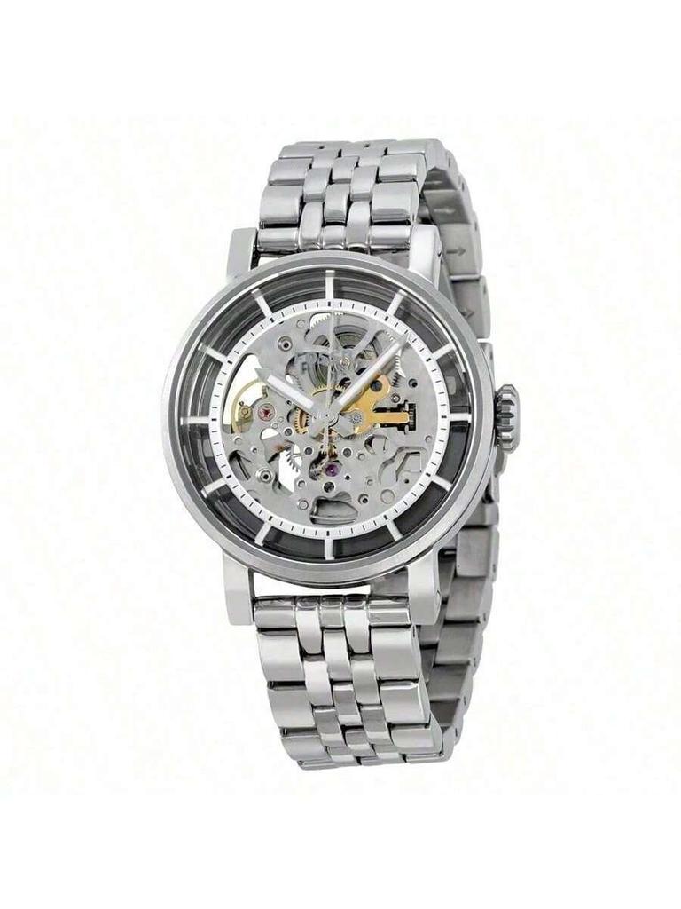 Fossil Women's Mechanical Stainless Steel Three-Hand Watch Stainless Steel Case/Glass ME3067