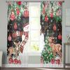 Weihnachten Schneemann Hirsch Vorhänge für Wohnzimmer Schlafzimmer Heimdekoration Fenster Voile Tüll Vorhang Drapierungen