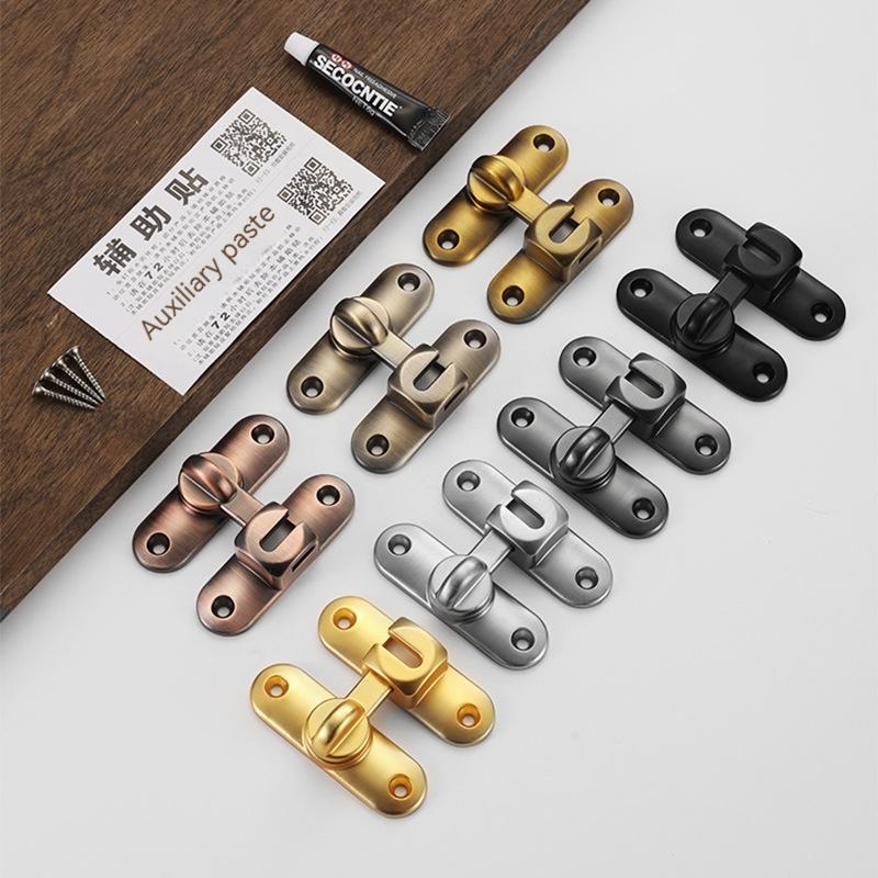 Dörrlås 90/180° Ladugårdsdörrspärrbult Rostfritt stål Hakspärr Fönster Skåplås Rätvinkel Skjutgrindlås Beslag