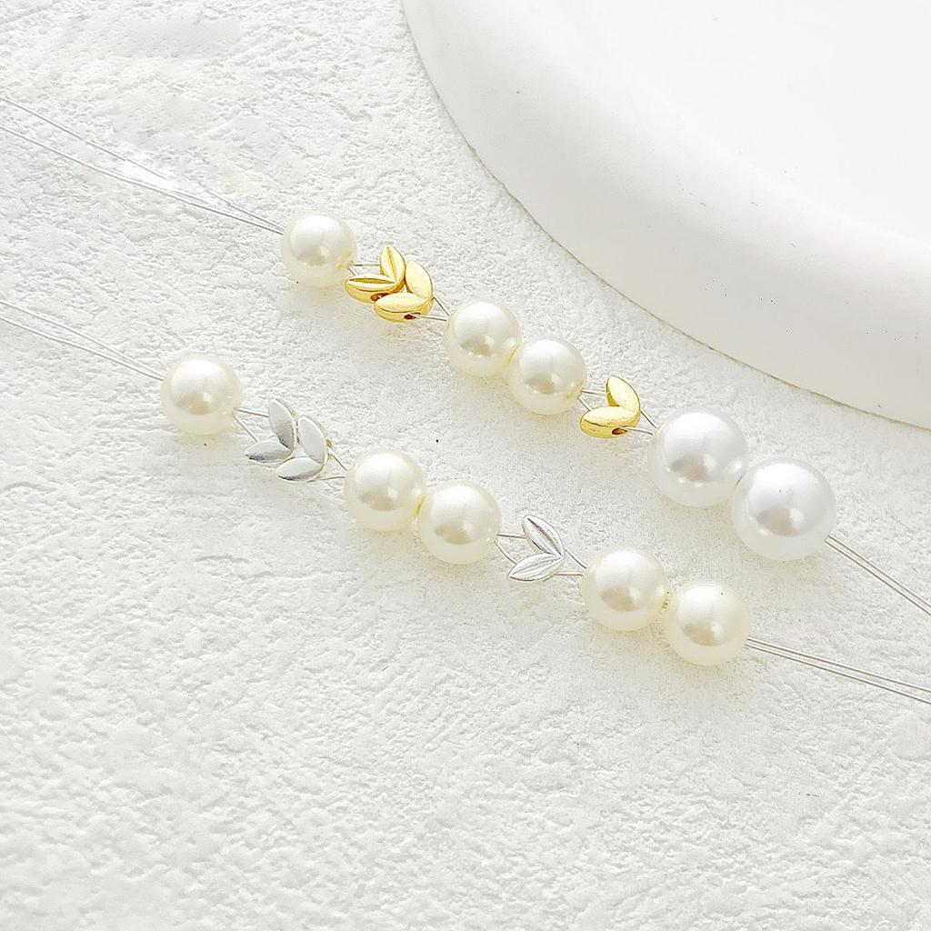 20 Stück Abstandsperlen mit Doppelloch für die Schmuckherstellung, einfach zu verwendende Perlen in Malzform, Trenner für Halsketten und Ohrringe.