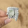 Gift For Her 925 Silver Natural Crystal Quartz Gemstone Promise Adjustable Ring