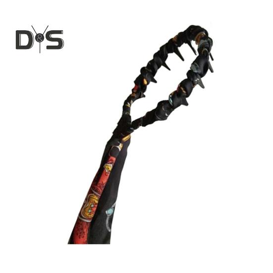 

Женская повязка на голову с принтом и декором из ленты, противоскользящие зубцы, обруч для волос, легкая, удобная в носке повязка для волос, аксессуары для волос чёрный