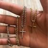 Cross Pendant Necklace Men's Necklace New Fashion Metal Pendant Accessory Party Jewelry