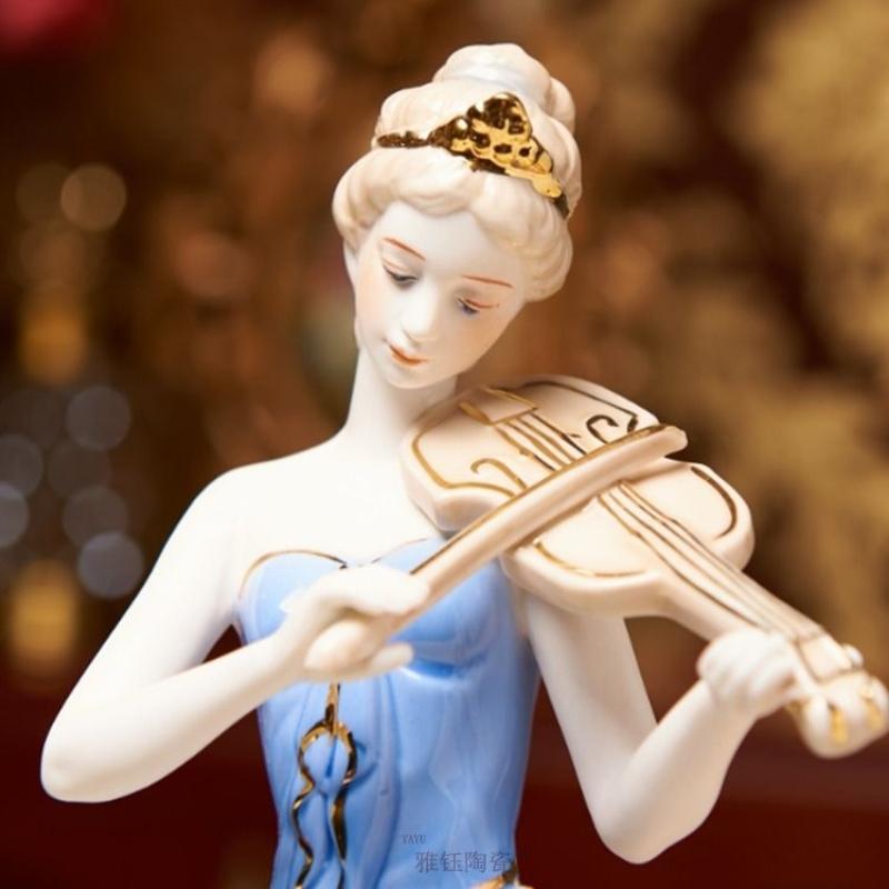 NooLim Figurine elegante Zeițe din ceramică – Statuetă din porțelan pentru decor de nuntă și cadouri pentru casă