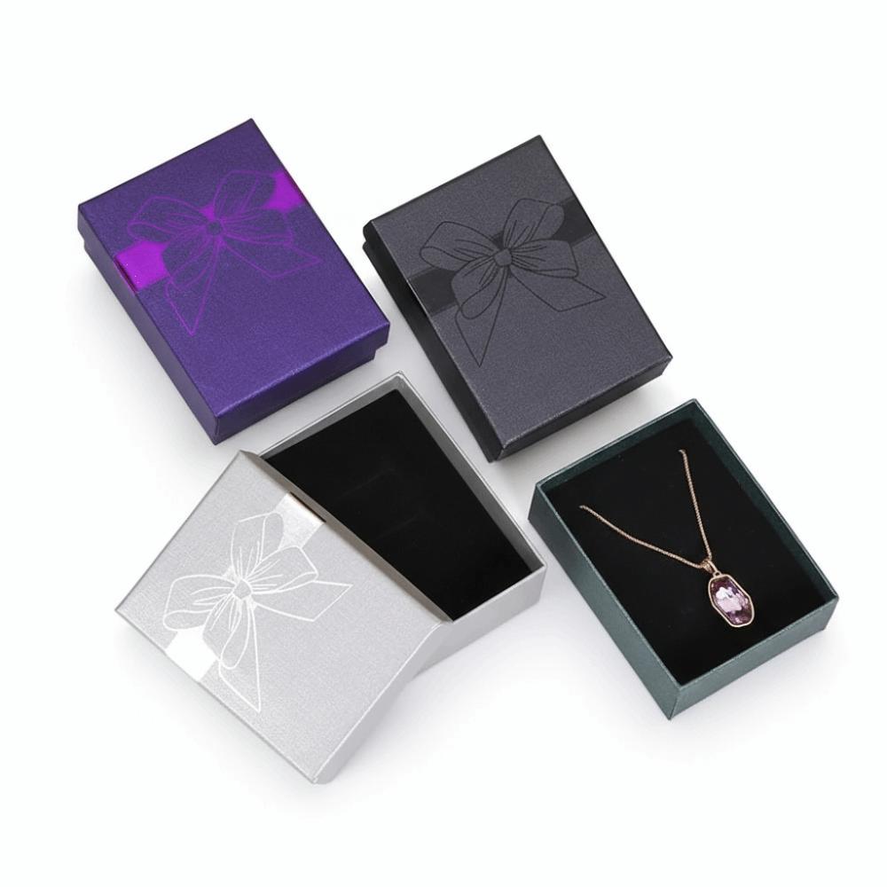 Organizer Box Jewelry Organizer Bow Decoration Stamped Jewelry Box Beautiful Paper Box  Gift
