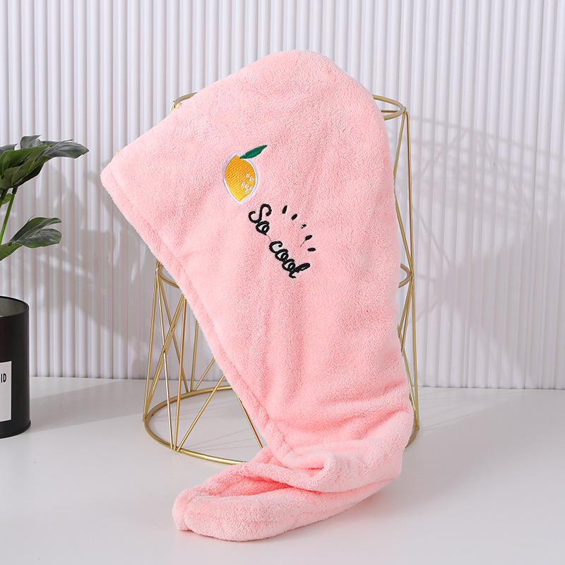 Knit Hair Towel - Absorbent Quick-Dry Wrap, Soft & Stylish with Secure Button, Contemporary Cartoon Design for Women
