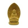 No-brand Item, Protection Principal Image, Wood Carving, Mini Buddha Statue (Amida Nyorai)