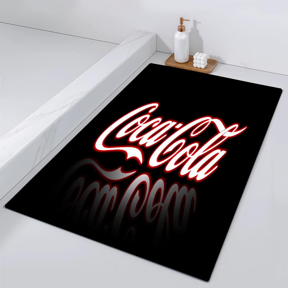 Soda Door Mat Bedside C-Coca Entrance Bath Floor Decoration Corridor Cola Door Mat Carpet Living Drink Room Balcony