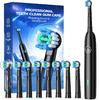 Rotating Electric Toothbrush with 8 Brush Heads for Adults and Kids, 3 Modes Rechargeable Power Toothbrush with 2-Minute Smart Timer, 45-Day Battery