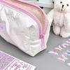 1pcs Creative Pink Bow Pencil Case Large Capacity Storage Pencil Bags Multi-Functional Stationery Organizer Bag