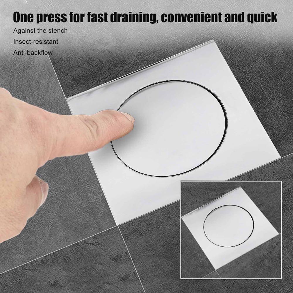 Square Drain Strainer Brass Floor Drain Durable Floor Drain Strainer Bathroom