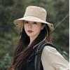 New Spring Summer Women Bucket Hat Waterproof Foldable Large Brim Sun Hat Hangable Outdoor Mountain Camping UV Protection Basin Cap