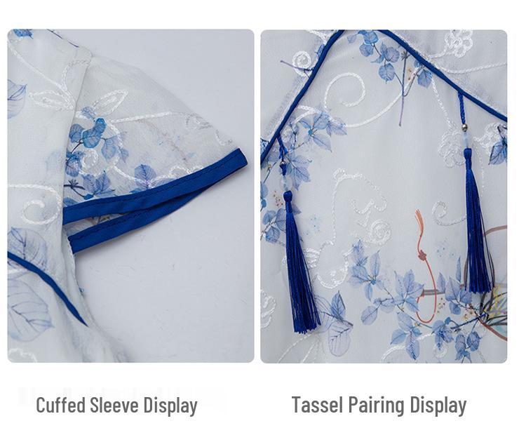 Entzückendes Eisenmädchen Qipao Kleid - Chinesischer Stil Sommer Tang Anzug für Kinder