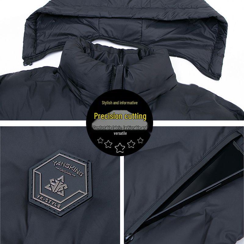 Woodpecker Herren Winter Daunenjacke mit abnehmbarer Kapuze - Warm, Dick, für Alle Altersgruppen
