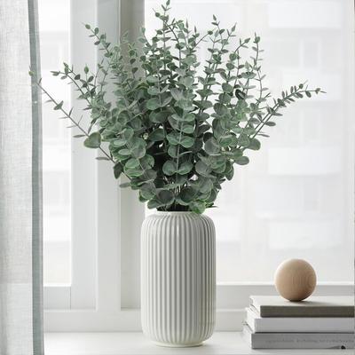 10/20pcs Artificial Plants Eucalyptus Leaves Fake Plants Vase Home Table Party Wedding Bridal Bouquet Decorations Outdoor Garden