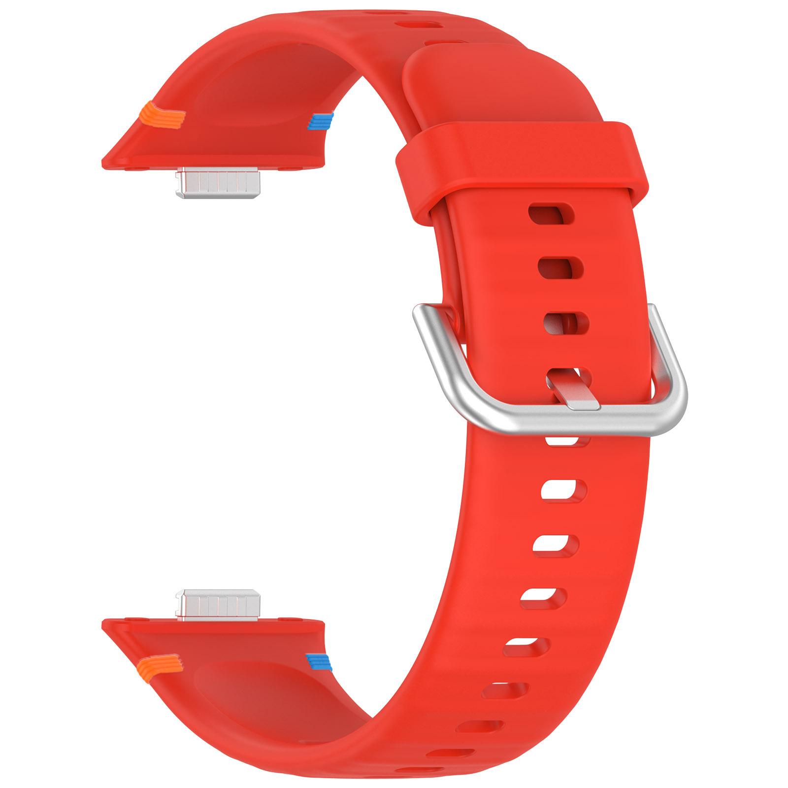 

Silicone Watch Strap for Huawei Watch Fit 4 Pro/Fit 4/Fit 3 Stitching Line Wrist Band Red