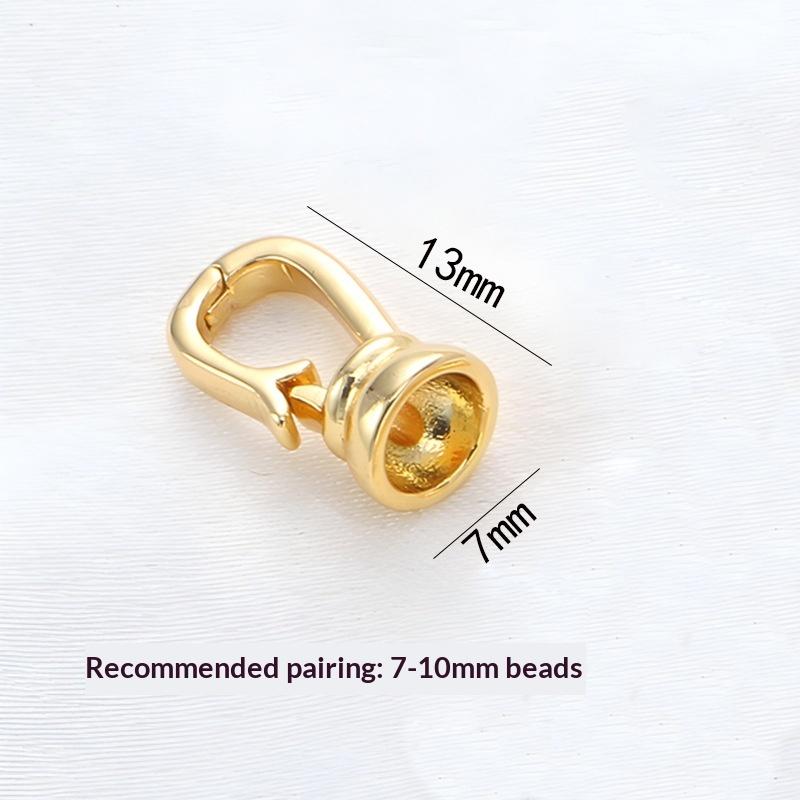 2pcs DIY Jewelry Making 18K Gold Plated Pearl Necklace Connector Fastener Handmade Necklace Bracelet Accessories Supplies