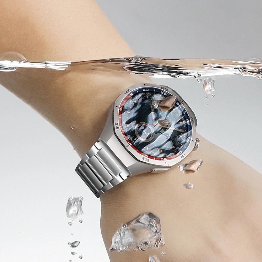 22mm Luxury Titanium Watchband for Huawei Watch GT5 Pro GT4/5 46mm Watch 4 Pro 3 Pro Strap Business Bracelet for Amazfit Balance