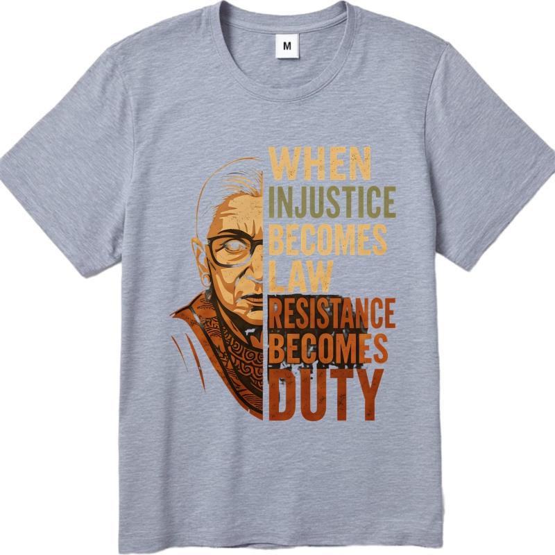 Soft Unisex summer tshirt Cotton When Injustice Becomes Law Resistance Becomes Duty Retro For Unisex Top tees male summer teeshirt