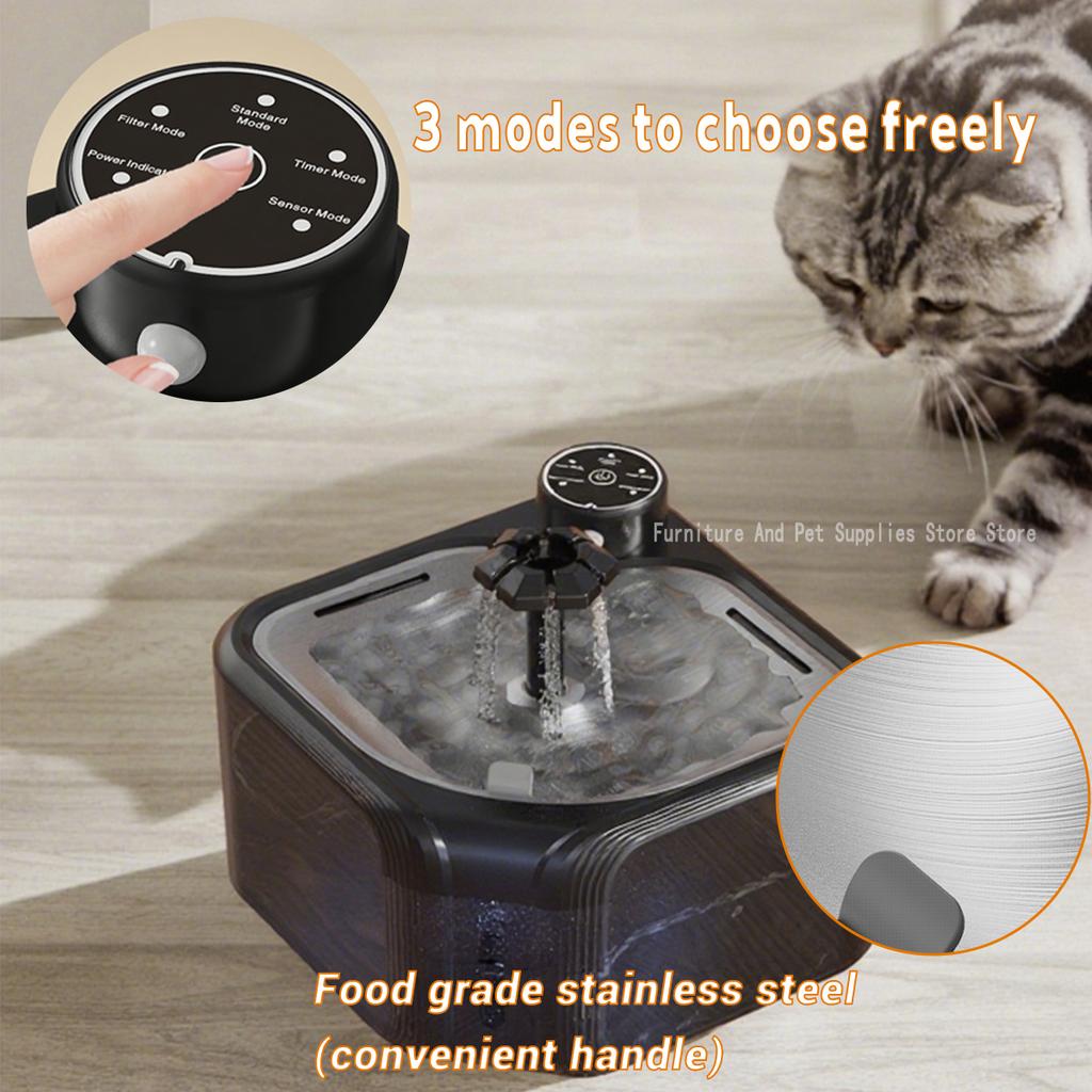 Wireless Automatic Cat Water Fountain 3600mAh 2800ML Pet Water Dispenser For Dog Cat Infrared Sensor Smart Pet Drinkier Fountain