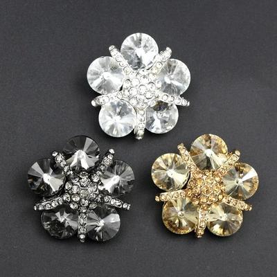 1pcs High-grade Rhinestone Metal Buttons for Needlework Fur Collar Sewing Metal Embellishment Buckle
