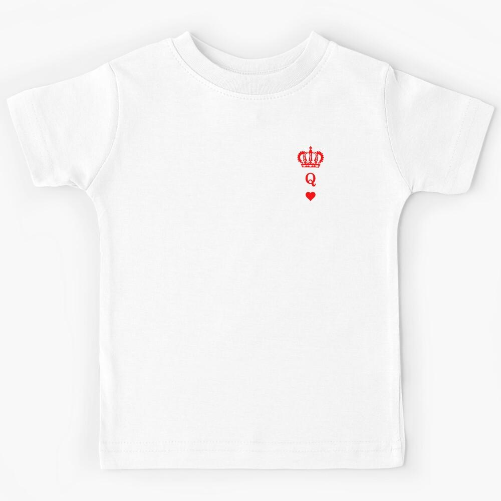 Quintessential Queen of hearts Crown detail - Classic Century edition (red and white edition) Kids T-Shirt 160