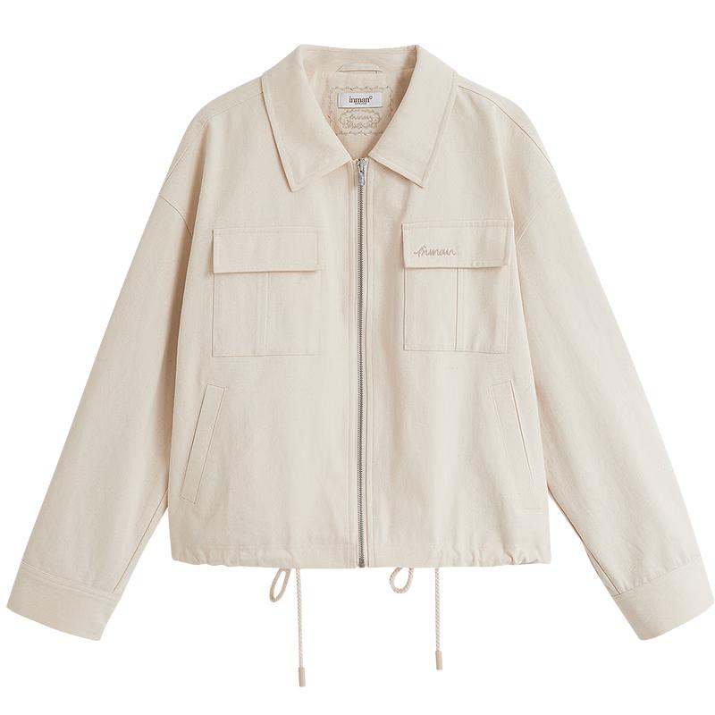 

INMAN Women s Casual Drawstring Drop-Shoulder Jacket L