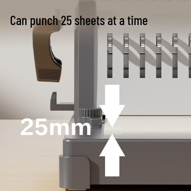 Deli 3874S 21-Hole Comb Binding Machine CN plug (adapter included)