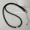 S925 Sterling Silver Black Agate Necklace & Bracelet Set for Women - Luxury Natural Stone Jewelry