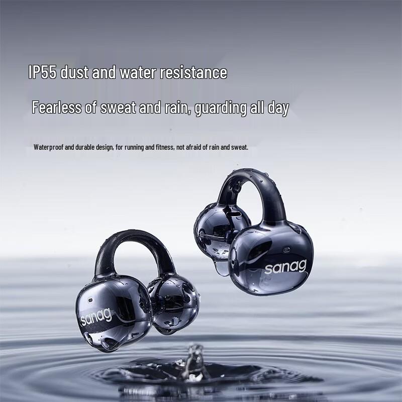 SANAG F50 AI Translation Ear-Clip Bone Conduction Headphones