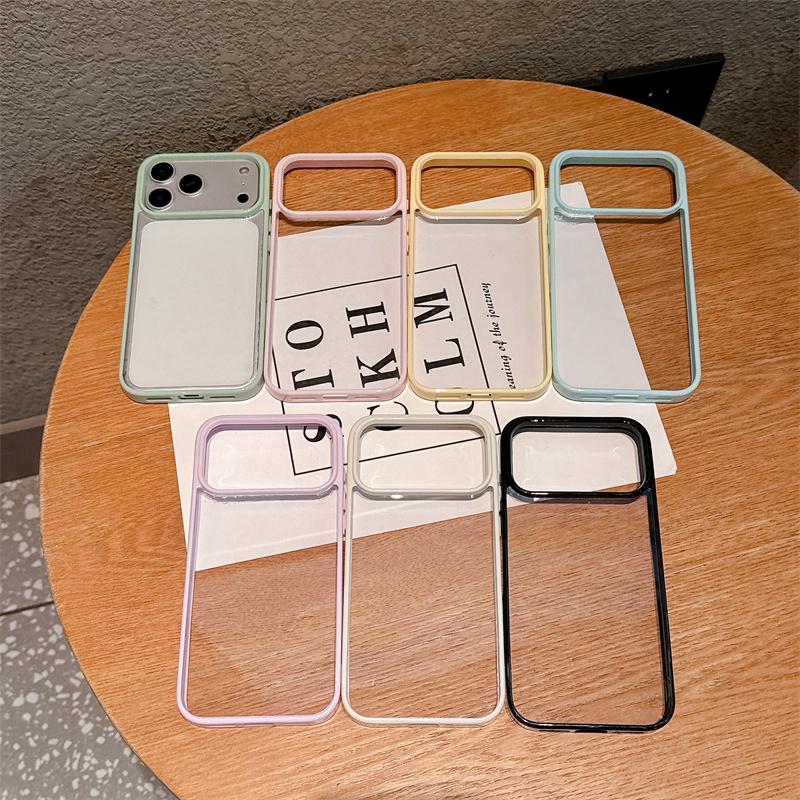 Dopamine Candy Color Transparent Acrylic Hard Phone Case Fo iPhone 17 Air 16 15 14 Plus 13 12 11 Pro Max Clear Shockproof Cover