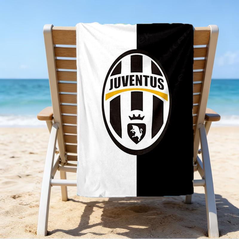 Strandtuch mit Aufdruck des Fußballmannschaftswappens, superweiche Mikrofaser, perfektes Geschenk zum Geburtstag, für Pool, Strand, Reisen, für Familie und Freunde